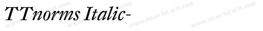 TTnorms Italic字体转换